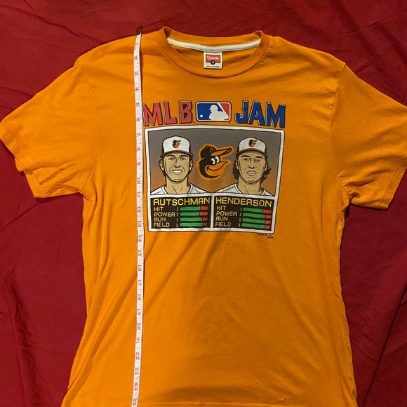 Men’s Baltimore Orioles Rutschman & Gunnar Graphic MLB Shirt Size Medium Orange - Picture 3 of 6